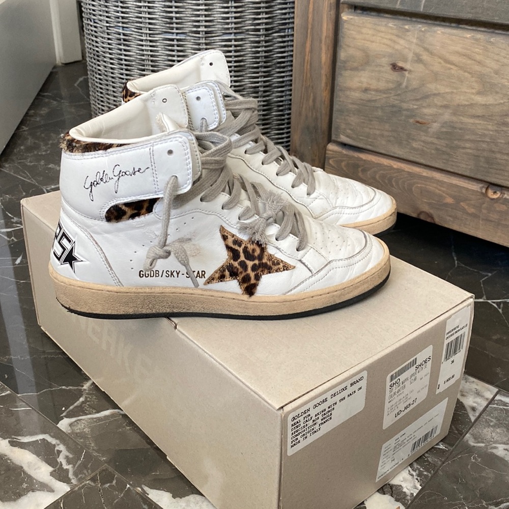 Golden Goose Leopard Sky Star Sneakers size 36